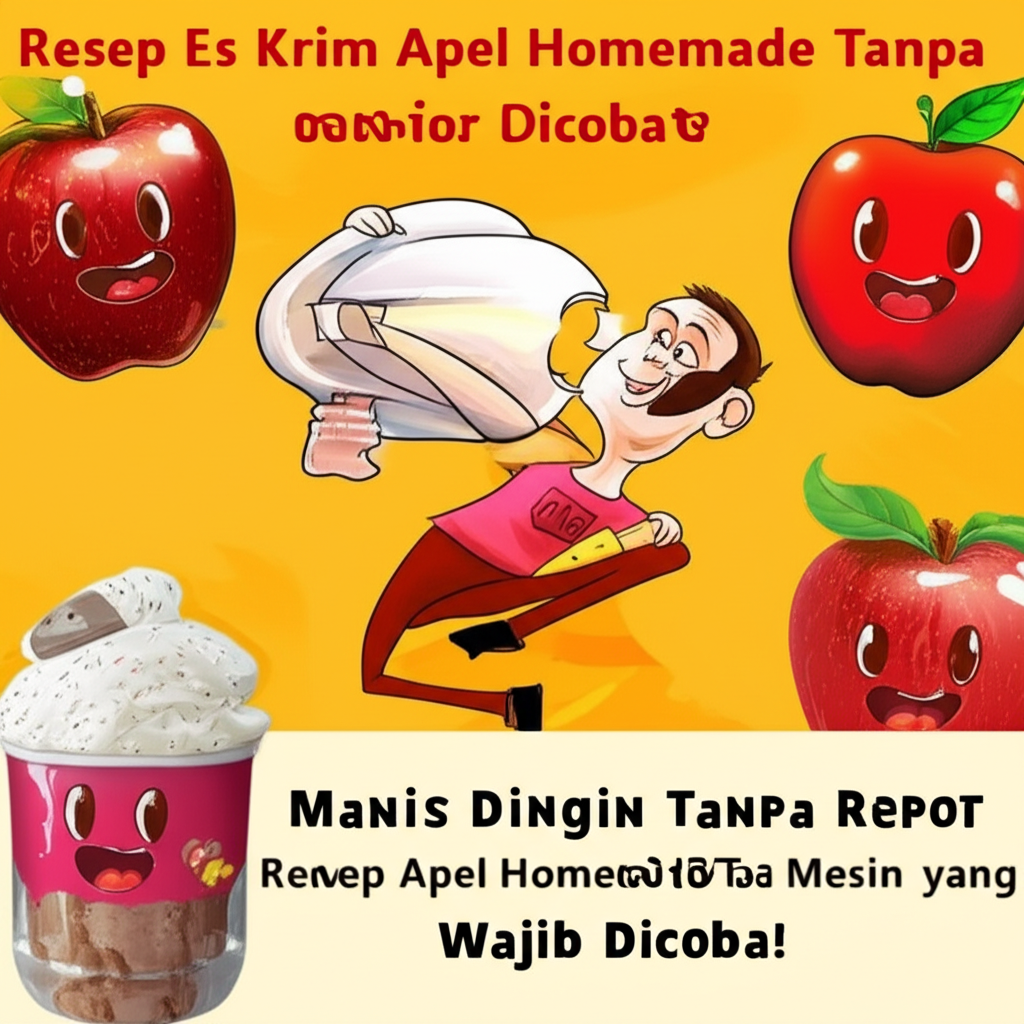 Manis Dingin Tanpa Repot: Resep Es Krim Apel Homemade Tanpa Mesin yang Wajib Dicoba!