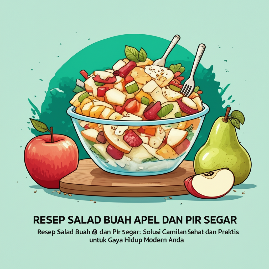 Resep Salad Buah Apel dan Pir Segar: Solusi Camilan Sehat dan Praktis untuk Gaya Hidup Modern Anda